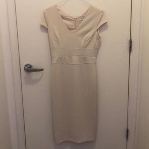 cream donna morgan dress